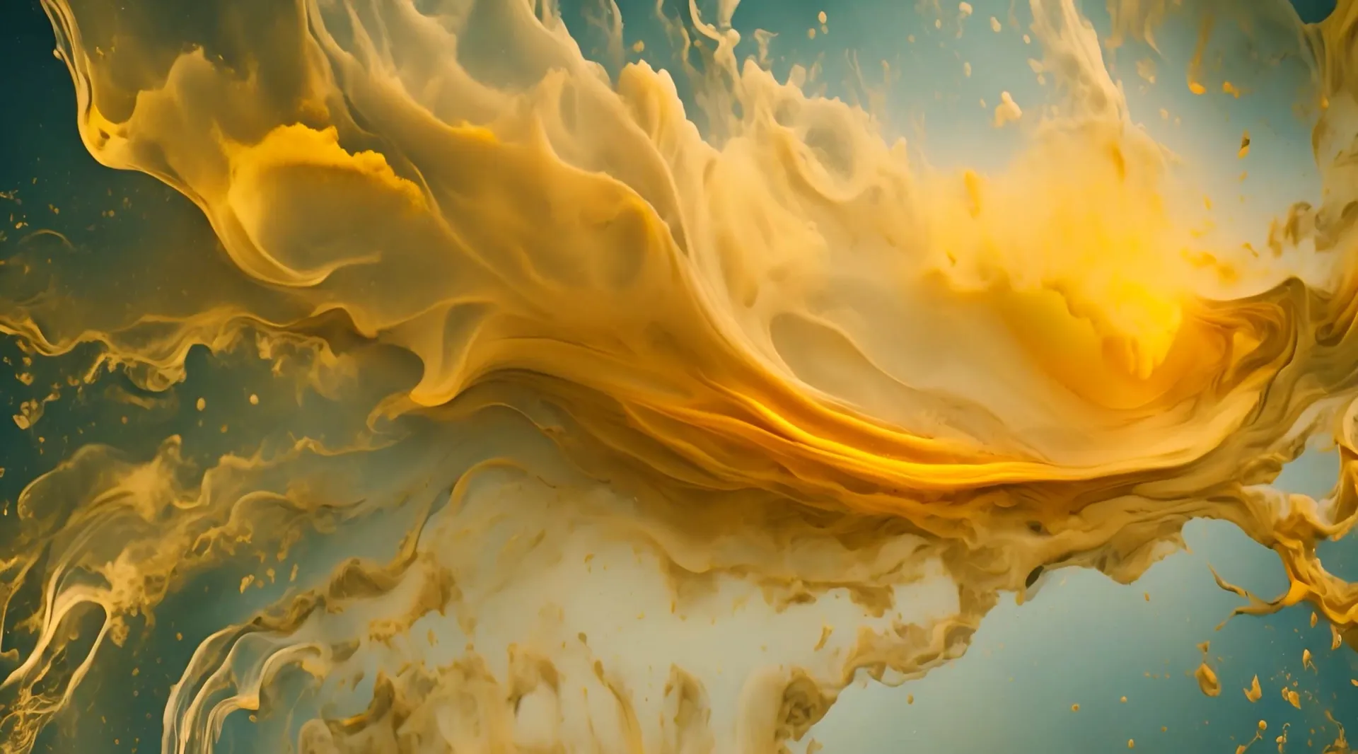 Golden Abstract Ink Fluid Video